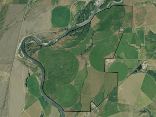 Map of Extraordinary Yellowstone River Ranch: 1443 acres South of Livingston