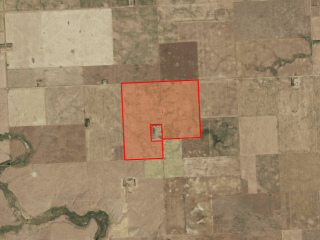 Map of Farm Ground with Lease Potential: 540 acres NE of Glasgow
