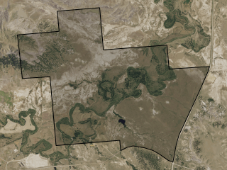 Map of Forbes Wood Trust - Option A: 1450 acres South of Alzada