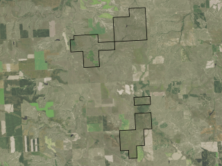 Map of Hall's Redwater Ranches: 5197 acres NW of Richey