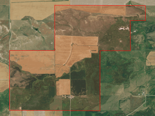 Map of Harrison Place: 1590 acres West of Hobson