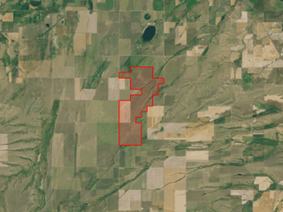Map of Hauck Coulee Ranch: 1836.33 acres SW of Hobson
