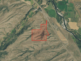 Map of Hidden Springs Ranch: 264 acres SE of Big Timber
