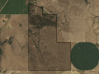 Map of Highline Road Ranch: 425 acres NE of Roberts