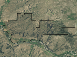 Map of Hobble Diamond Ranch: 14037 acres East of Big Timber