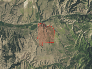 Map of Horse Wyse Ranch: 740.08 acres East of Townsend