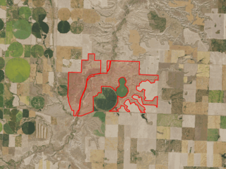 Map of Ledger Pasture: 2600 acres NE of Conrad