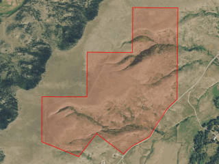 Map of Lower Deer Creek Acreage: 232 acres SE of Big Timber