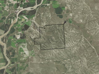 Map of Lower Yellowstone Ranch: 2685 acres SE of Sidney