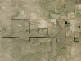 Map of M & E Ranch: 5761 acres SE of Rapelje