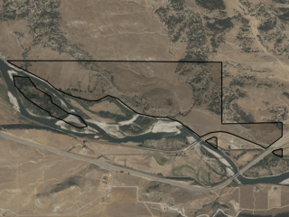 Map of MT Department of Transportation land purchase: 453.52 acres West of Columbus