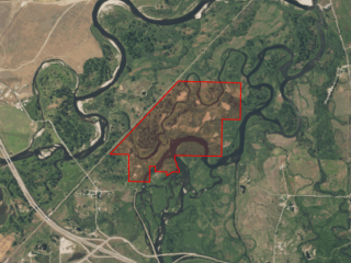 Map of Madison Bend Ranch: 222 acres NE of Three Forks