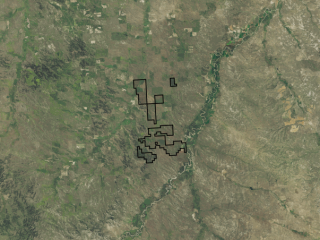 Map of Mangen Ranch: 12126 acres North of Broadus