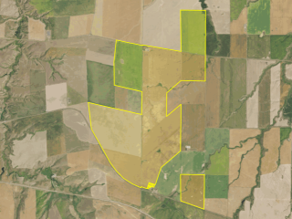 Map of Meadowlark Farms East Unit: 3380 acres East of Great Falls