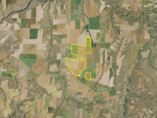 Map of Meadowlark Farms East Unit: 3380 acres East of Great Falls