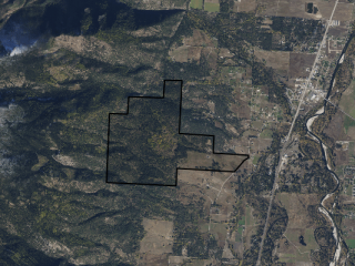 Map of Million Gulch Ranch: 1027 acres West of Stevensville