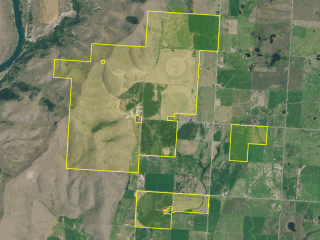 Map of Moiese Valley Ranch: 2387.46 acres West of Charlo