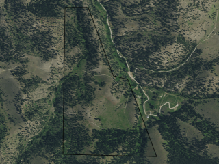 Map of Mountain Property Minutes From Helena: 160 acres West of Helena