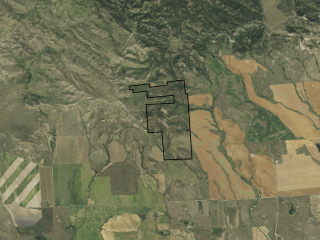 Map of Needle Rock Ranch: 544 acres South of Ekalaka