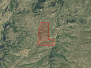 Map of Noon Bear Ranch: 315 acres SW of Reed Point