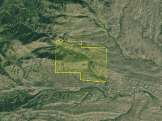 Map of O’Rea Creek Ranch: 1638 acres West of Livingston