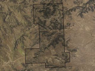 Map of Pine Butte Elk Reserve: 3160 acres South of Birney