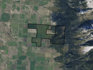 Map of Pope Ranch: 910 acres NE of St. Ignatius