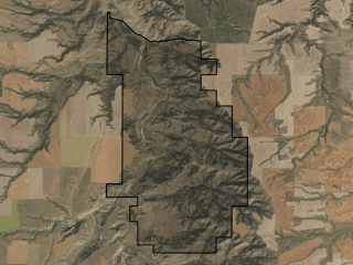 Map of Private Sportsman’s Judith River Ranch: 2924 acres North of Lewistown