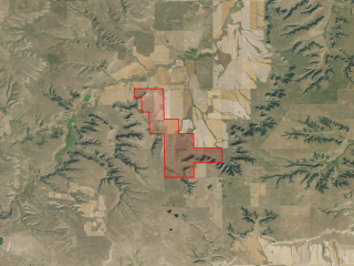 Map of Rafter J Ranch: 2104 acres South of Ryegate