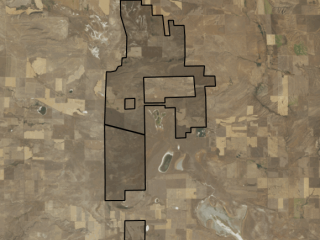 Map of Rapelje Bison Ranch: 15950 acres East of Rapelji