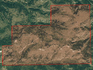 Map of Red Arrow Ranch: 420 acres SE of Roundup