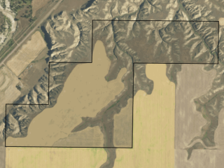 Map of River View Basin: 320 acres NE of Fort Benton