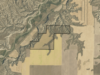 Map of River View Basin: 320 acres NE of Fort Benton