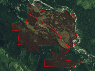 Map of Rocky Bar O Ranch: 2006 acres SE of Polebridge