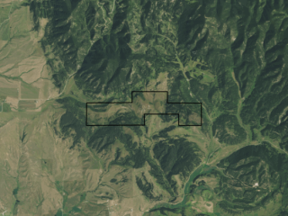 Map of Ruby Ridge Ranch: 800 acres NE of Lewistown