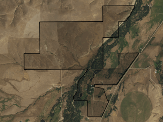 Map of Sanctuary Ranch: 879 acres North of Roberts