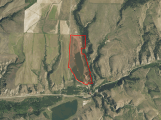 Map of Schock Ranch On the North Fork: 124 acres East of Townsend