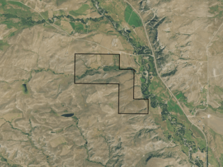 Map of Sheep Monument Ranch: 400 acres North of Big Timber