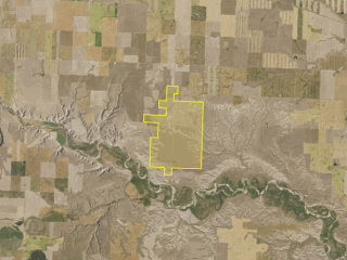 Map of Simmes Ranch: 1868 acres West of Shelby