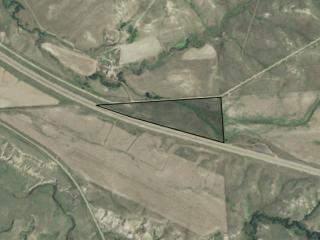 Map of Small Acreage Lot Adjacent To I-94 With Building Potential: 21.18 acres East of Glendive
