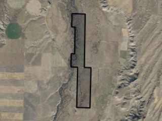 Map of Spinner Fall Ranch: 1050 acres SE of Three Forks