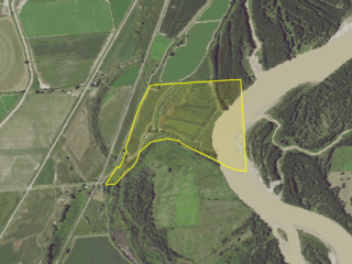 Map of Sportsman's Paradise On The Yellowstone River: 140 acres South of Sidney