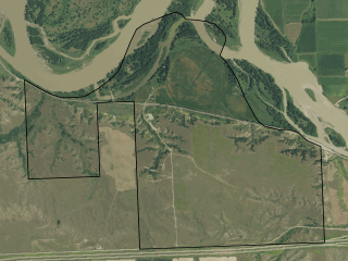 Map of Sportsman's Property Nestled Along The Yellowstone River: 1109 acres West of Rosebud