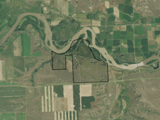 Map of Sportsman's Property Nestled Along The Yellowstone River: 1109 acres West of Rosebud