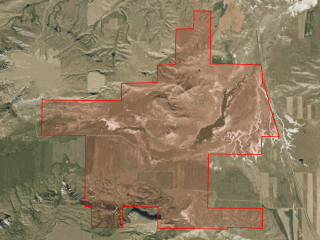 Map of Square Butte Ranch: 3149 acres South of geraldine