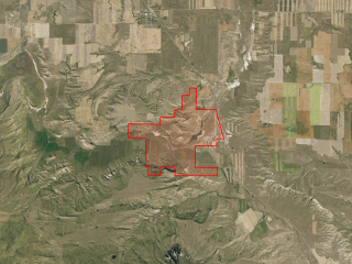 Map of Square Butte Ranch: 3149 acres South of geraldine