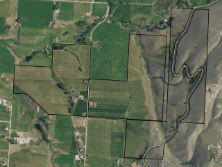 Map of Swanson Apple Orchard: 436 acres NE of Corvallis