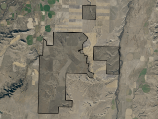 Map of Table Mountain Ranch Bench: 9657 acres South of Willow Creek