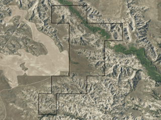 Map of The Missouri Breaks Hunting Camp: 488 acres SE of Big Sandy