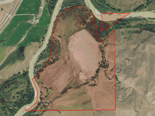 Map of The River Ranch: 271 acres South of Laurel
